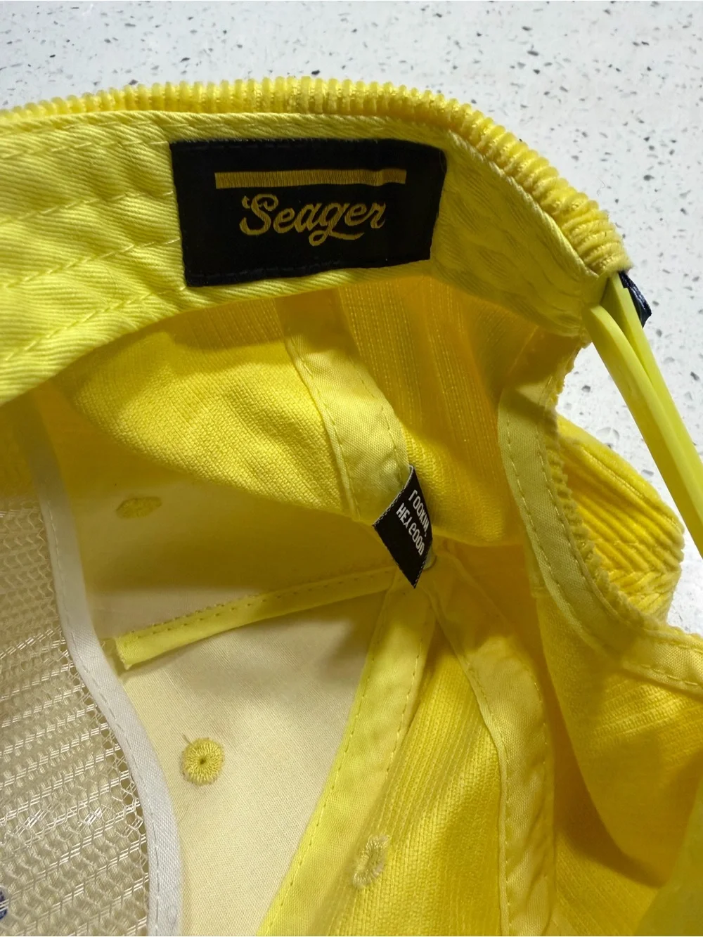 Yellow Corduroy “ramblin woman” Cap
